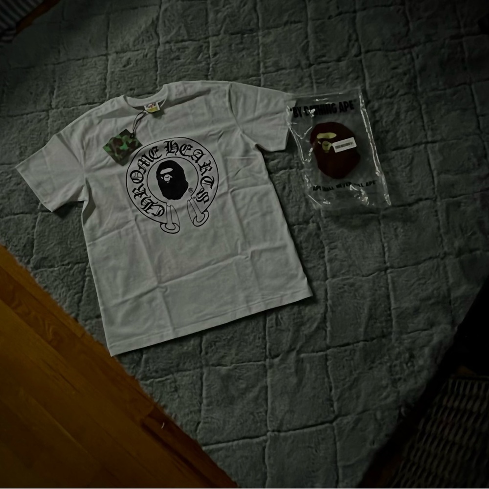 Chrome Hearts White Short Sleeve Tee with Graphic Design